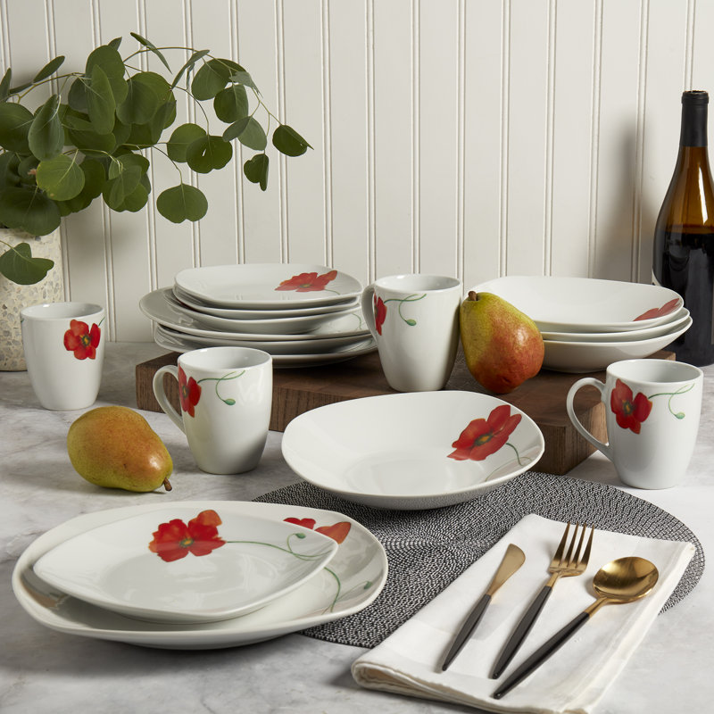 Tabletops Gallery Poppy Tabletops Gallery 16 piece Dinnerware Set & Reviews Wayfair